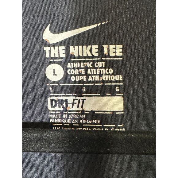 The Nike Tee Men's Dri Fit Athletic Cut Red Camo Swoosh Logo Size L - Picture 2 of 4